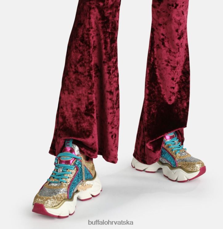 srebro Buffalo binary glam tenisice veganske |tenisice TDD6T321
